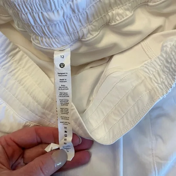 Lululemon Hotty Hot high rise long skirt skort WHITE sz 12 pickleball tennis - Picture 4 of 7